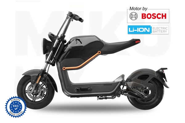 EEC Elektro Roller Miku Max 800W 60V 20Ah BOSCH Motor 10 Zoll Lithium-on Batterie